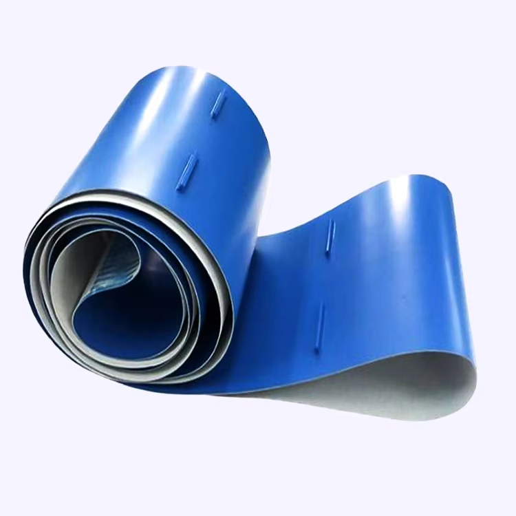 Blue PVC Conveyor Belt has good elasticity